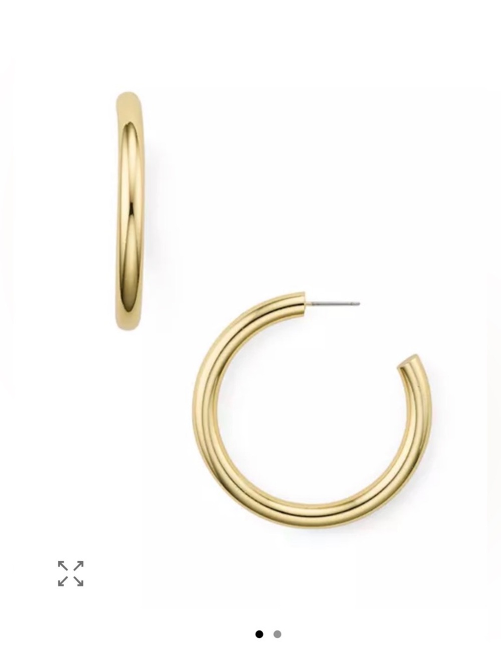 AQUA Gold-Tone Hoop Earrings
